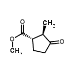 CAS 登录号：777918-06-6， 甲基(1S,2R)-2-甲基-3-氧代环戊烷羧酸酯