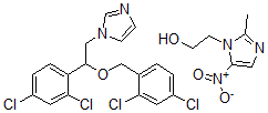 CAS 登录号：77828-66-1， 1-[2-(2,4-二氯苯基)-2-[(2,4-二氯苯基)甲氧基]乙基]咪唑;2-(2-甲基-5-硝基咪唑-1-基)乙醇