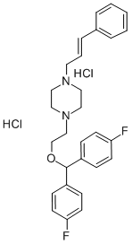 CAS 登录号：77862-93-2， 1-(2-(二-(4-氟苯基)甲氧基)乙基)-4-(3-苯基-2-丙烯基)哌嗪二盐酸盐