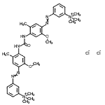 CAS#: 77936-23-3, 3,3'-{Carbonylbis[imino(2-methoxy-5-methyl-4,1-phenylene)-2,1-diazenediyl]}bis(N,N,N-trimethylanilinium) dichloride
