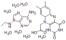 CAS#: 78093-77-3, 7,8-Dimethylisoalloxazine-10-acetic acid-adenin-9-ylethylamine complex