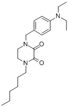 CAS#: 78201-80-6, 1-[(4-Diethylaminophenyl)Methyl]-4-Hexylpiperazine-2,3-Dione