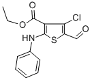 CAS 登录号：78267-24-0， 2-苯胺基-4-氯-5-甲酰基-3-噻吩羧酸乙酯