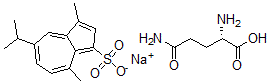 CAS 登录号：78354-52-6， L-谷氨酰胺与3,8-二甲基-5-(1-甲基乙基)-1-薁磺酸钠混合物