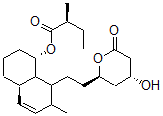CAS 登录号：78366-44-6， [(1S,4aR)-8-[2-[(2R,4R)-4-羟基-6-氧代四氢吡喃-2-基]乙基]-7-甲基-1,2,3,4,4a,7,8,8a-八氢萘-1-基] (2S)-2-甲基丁酸酯