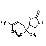 CAS#: 78739-29-4, 1,1-Dimethyl-2-(2-methyl-1-propen-1-yl)-4-oxa-6-azaspiro[2.4]heptan-5-one