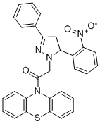 CAS#: 78807-66-6, 2-[5-(2-Nitrophenyl)-3-Phenyl-4,5-Dihydropyrazol-1-Yl]-1-Phenothiazin-10-Ylethanone