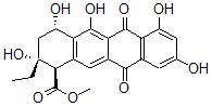 CAS 登录号：79008-78-9， (1R,2R,4S)-2-乙基-2,4,5,7,9-五羟基-6,11-二氧代-3,4-二氢-1H-并四苯-1-羧酸甲酯