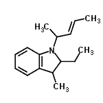 CAS 登录号：791020-86-5， 2-乙基-3-甲基-1-[(3E)-3-戊烯-2-基]吲哚啉