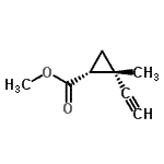 CAS 登录号：79150-67-7， 甲基(1R,2S)-2-乙炔基-2-甲基环丙烷羧酸酯