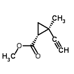 CAS#: 79150-68-8, Methyl (1R,2R)-2-ethynyl-2-methylcyclopropanecarboxylate