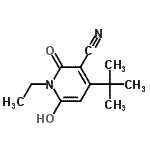 CAS#: 791617-13-5, 1-Ethyl-6-hydroxy-4-(2-methyl-2-propanyl)-2-oxo-1,2-dihydro-3-pyridinecarbonitrile