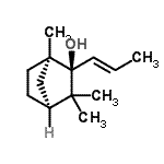 CAS 登录号：791620-58-1， (1R,2R,4S)-1,3,3-三甲基-2-[(1E)-1-丙烯-1-基]双环[2.2.1]庚烷-2-醇