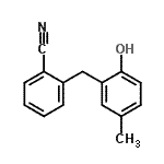 CAS 登录号：791821-94-8， 2-(2-羟基-5-甲基苄基)苯甲腈