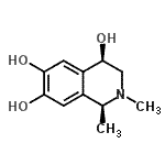 CAS 登录号：79201-23-3， (1S,4R)-1,2-二甲基-1,2,3,4-四氢-4,6,7-异喹啉三醇