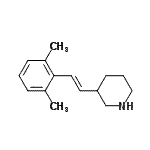 CAS 登录号：794472-42-7， 3-[(E)-2-(2,6-二甲基苯基)乙烯基]哌啶