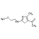 CAS#: 794571-76-9, 1-{2-[(2-Methoxyethyl)amino]-4-methyl-1,3-thiazol-5-yl}ethanone