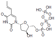 CAS 登录号：79551-91-0， [(2R,3S,5R)-5-[2,4-二氧代-5-[(E)-丙-1-烯基]嘧啶-1-基]-3-羟基四氢呋喃-2-基]甲基(羟基-膦酰氧基磷酰)氢磷酸酯