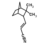 CAS 登录号：79570-06-2， (2E)-3-(3,3-二甲基双环[2.2.1]庚-2-基)丙烯腈