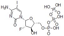 CAS#: 79570-63-1, [(2R,3R,4S,5R)-5-(4-Amino-5-Iodo-2-Oxopyrimidin-1-Yl)-4-Fluoro-3-Hydroxyoxolan-2-Yl]Methyl (Hydroxy-Phosphonooxyphosphoryl) Hydrogen Phosphate