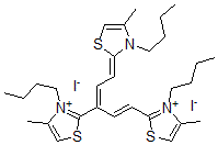 CAS#: 79574-11-1, 3-Butyl-2-[(1E,3Z,5E)-1-(3-Butyl-4-Methyl-1,3-Thiazol-3-Ium-2-Yl)-5-(3-Butyl-4-Methyl-1,3-Thiazol-2-Ylidene)Penta-1,3-Dien-3-Yl]-4-Methyl-1,3-Thiazol-3-Ium Diiodide