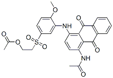 CAS 登录号：79641-31-9， 2-[3-[(4-乙酰氨基-9,10-二氧代蒽-1-基)氨基]-4-甲氧基苯基]磺酰基乙基乙酸酯