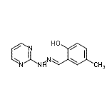 CAS#: 797802-13-2, 4-Methyl-2-[(E)-(2-pyrimidinylhydrazono)methyl]phenol