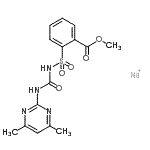CAS#: 79793-02-5, 2-[[[[(4,6-dimethyl-2-pyrimidinyl)amino]carbonyl]amino]sulfonyl]-Benzoic acid methyl ester sodium salt (1:1)