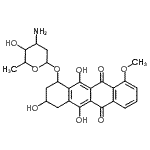 CAS 登录号:79815-15-9, 3,5,12-三羟基-10-甲氧基-6,11-二氧代-1,2,3,4,6,11-六氢-1-并四苯基3-氨基-2,3,6-三脱氧吡喃己糖苷
