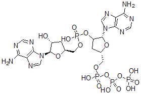CAS 登录号：79919-77-0， (2'-5')-3'-脱氧腺苷三磷酸酯-3'-脱氧腺苷单磷酸酯