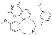 CAS#: 79989-24-5, (-)-6,7,8,9-Tetrahydro-2,12-Dimethoxy-6-((3-Methoxyphenyl)Methyl)-7-Methyl-5H-Dibenz(d,f)Azonin-1-Ol Acetate (Ester)