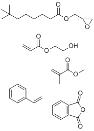 CAS#: 80010-53-3, Neodecanoic Acid, Oxiranylmethyl Ester Polymer With Ethenylbenzene, 2-Hydroxyethyl 2-Propenoate, 1,3-Isobenzofurandione And Methyl 2-Methyl-2-Propenoate