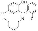 CAS 登录号:80018-10-6, 2-(己基亚胺-(2-氯苯基)甲基)-4-氯苯酚