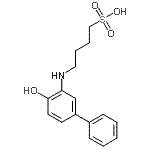 CAS#: 80067-96-5, 4-[(4-Hydroxy-3-biphenylyl)amino]-1-butanesulfonic acid