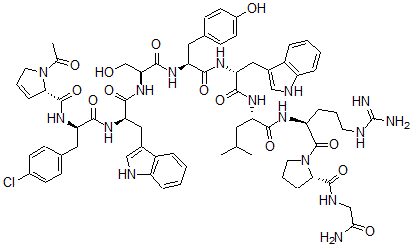 CAS 登录号：80152-22-3， 乙酰基-去氢-脯氨酰(1)-4-氯苯丙氨酰(2)-色氨酰(3,6)-黄体生成激素释放激素