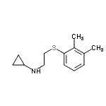 CAS 登录号：801984-90-7， N-{2-[(2,3-二甲基苯基)硫基]乙基}环丙胺