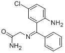 CAS 登录号:80222-81-7, (E)-2-(((2-氨基-5-氯苯基)苯基亚甲基)氨基)乙酰胺
