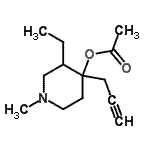 CAS 登录号：802572-63-0， 3-乙基-1-甲基-4-(2-丙炔-1-基)-4-哌啶基乙酸酯
