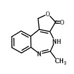 CAS#: 802594-54-3, 5-Methyl-1,4-dihydro-3H-furo[3,4-d][1,3]benzodiazepin-3-one