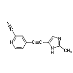 CAS 登录号：802906-44-1， 4-[(2-甲基-1H-咪唑-4-基)乙炔基]-2-吡啶甲腈