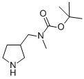 CAS 登录号：802983-66-0， N-甲基-N-(3-吡咯烷基甲基)-氨基甲酸叔丁酯