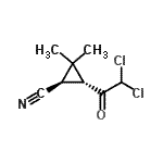 CAS 登录号：80345-45-5， (1R,3R)-3-(二氯乙酰基)-2,2-二甲基环丙烷甲腈