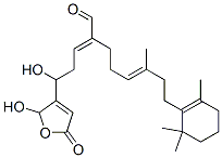 CAS 登录号：80388-50-7， 2-[3-[(2,5-二氢-2-羟基-5-氧代呋喃)-3-基]-3-羟基丙亚基]-6-甲基-8-(2,6,6-三甲基-1-环己烯-1-基)-5-辛烯醛