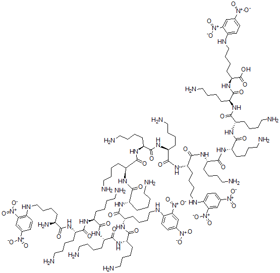 CAS#: 80462-89-1, N6-(2,4-Dinitrophenyl)-L-lysyl-L-lysyl-L-lysyl-L-lysyl-L-lysyl-N6-(2,4-dinitrophenyl)-L-lysyl-L-lysyl-L-lysyl-L-lysyl-L-lysyl-N6-(2,4-dinitrophenyl)-L-lysyl-L-lysyl-L-lysyl-L-lysyl-L-lysyl-N6-(2,4-dinitrophenyl)-L-Lysine