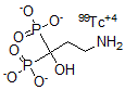 CAS 登录号：80549-01-5， 3-氨基-1-羟基丙烷-1,1-二膦酸锝