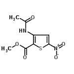 CAS 登录号：80615-54-9， 甲基3-乙酰氨基-5-硝基-2-噻吩羧酸酯