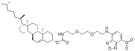 CAS#: 80685-24-1, N(1)-Cholesterylcarbamoyl-N(8)-(4-Nitrobenzo-2-Oxa-1,3-Diazole)-3,6-Dioxaoctyl-1,8-Diamine