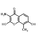 CAS 登录号：807262-14-2， 3-氨基-2,7-二羟基-8-甲基-4H-苯并吡喃-4-酮