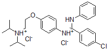CAS 登录号：80785-19-9， 2-[4-[苯胺基-(4-氯苯基)亚甲基]铵基苯氧基]乙基-二丙-2-基-铵二氯化物
