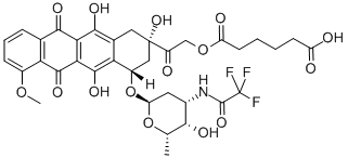 CAS 登录号：80787-29-7， N-三氟乙酰基阿霉素-14-O-半己二酸酯